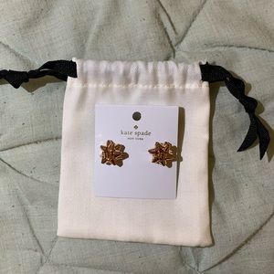Kate Spade Bourgeois Bow Earrings in Rose Gold